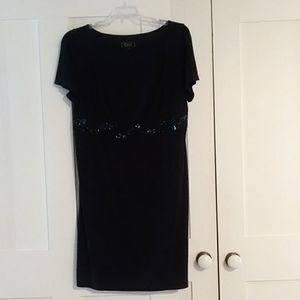 Dressbarn Collection Black Empire Waisted Dress